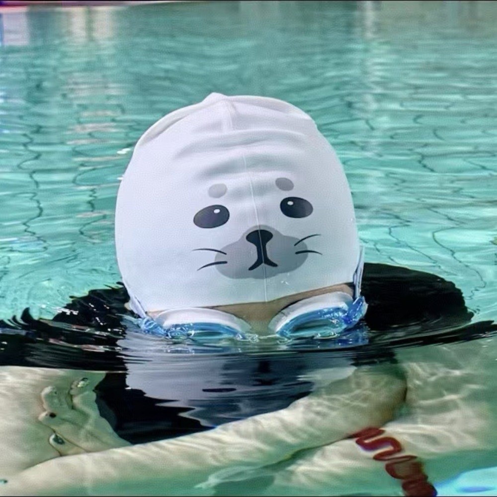 Aquatic Sports Cap - Cute Waterproof Silicone Swim Cap Quick
